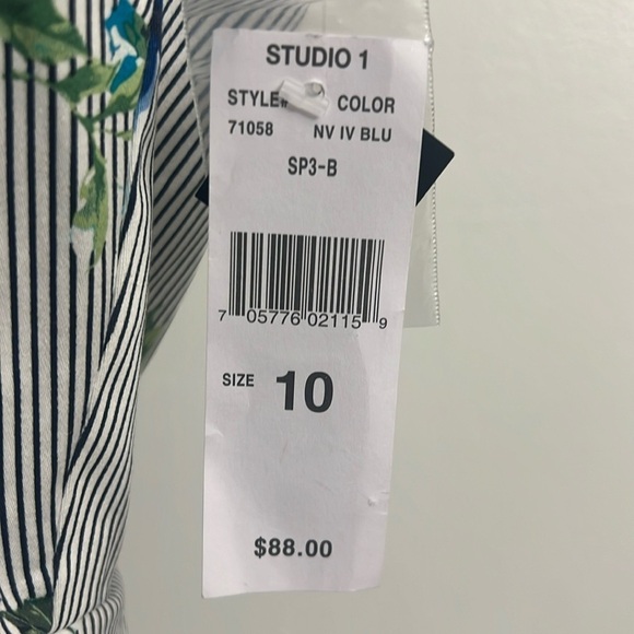 NWT Sandra Darren Floral Cotton Midi, Size 10. - Picture 5 of 9